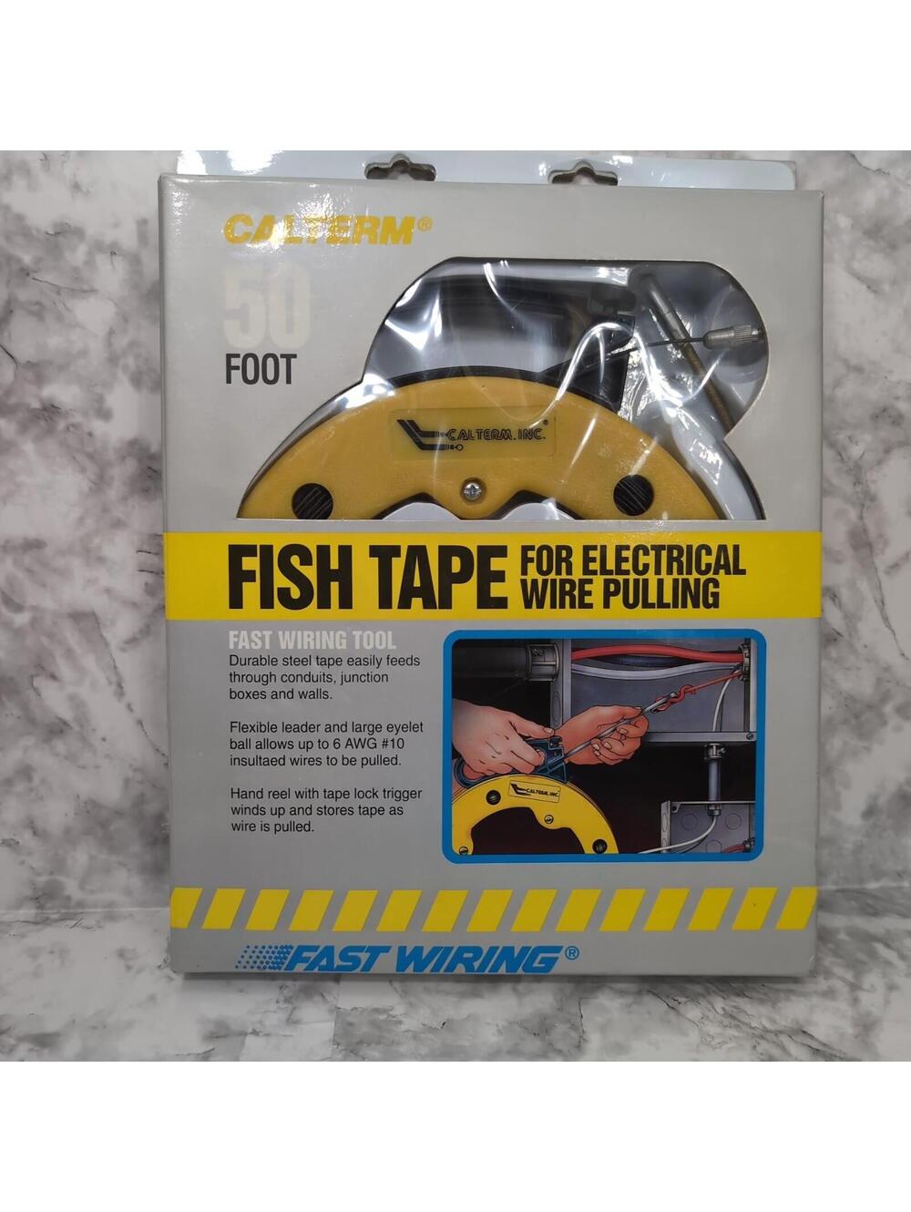 CALTERM INC. 50 FT FISH TAPE FOR WIRE PULLING WITH BOX